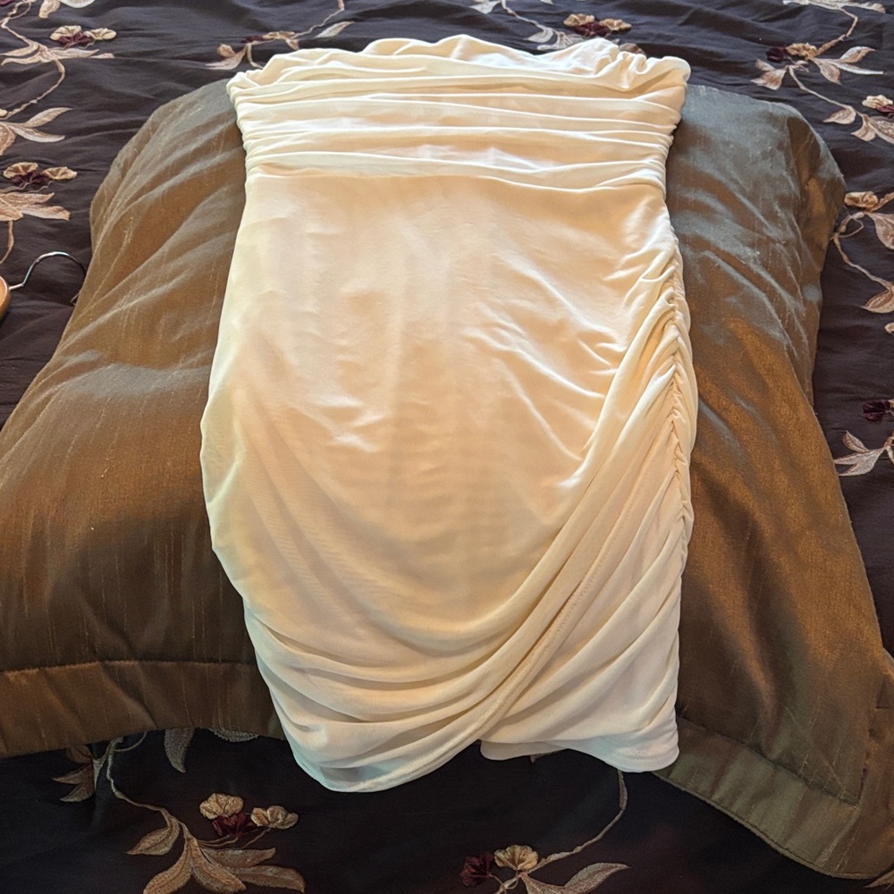 Windsor Ivory Ruched Mini Dress